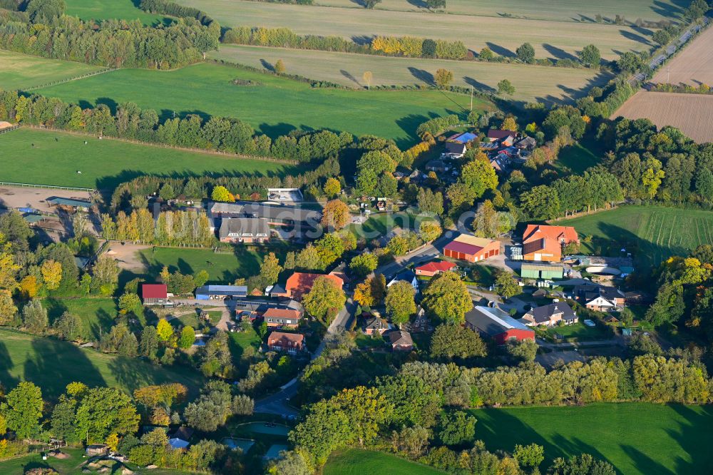 Luftbild Klein Pampau - Herbstluftbild Dorfansicht in Klein Pampau im Bundesland Schleswig-Holstein, Deutschland