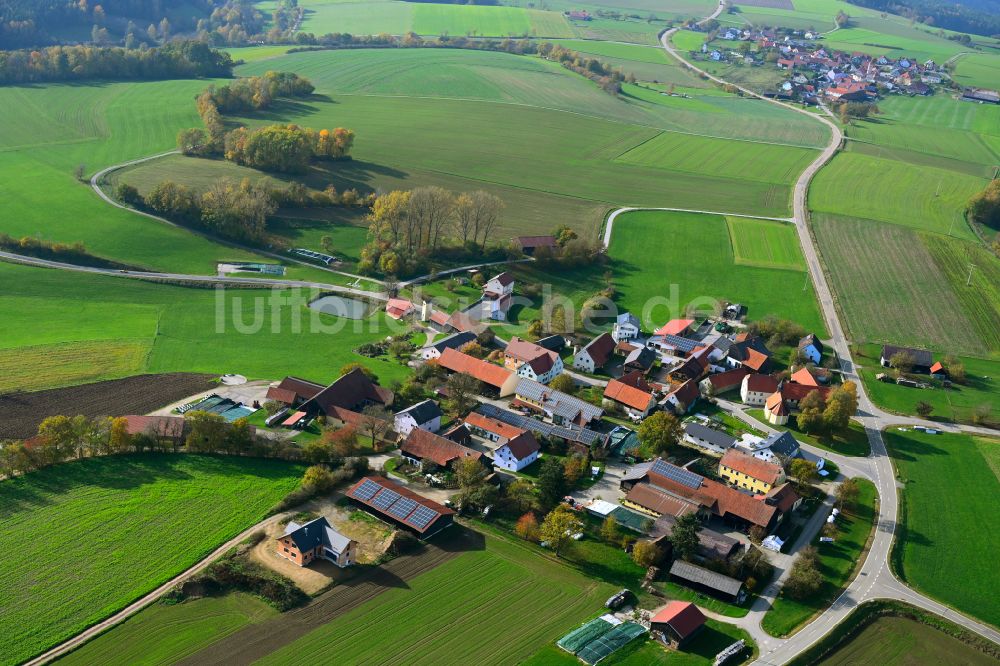 Luftaufnahme Pamsendorf - Herbstluftbild Dorfansicht in Pamsendorf im Bundesland Bayern, Deutschland