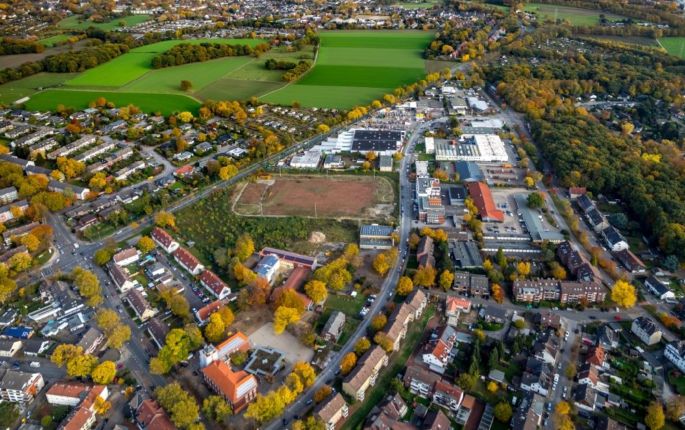 Luftaufnahme Gladbeck - Herbstluftbild Ehemaliger Sportplatz- Fussballplatz am Krusenkamp in Gladbeck im Bundesland Nordrhein-Westfalen, Deutschland