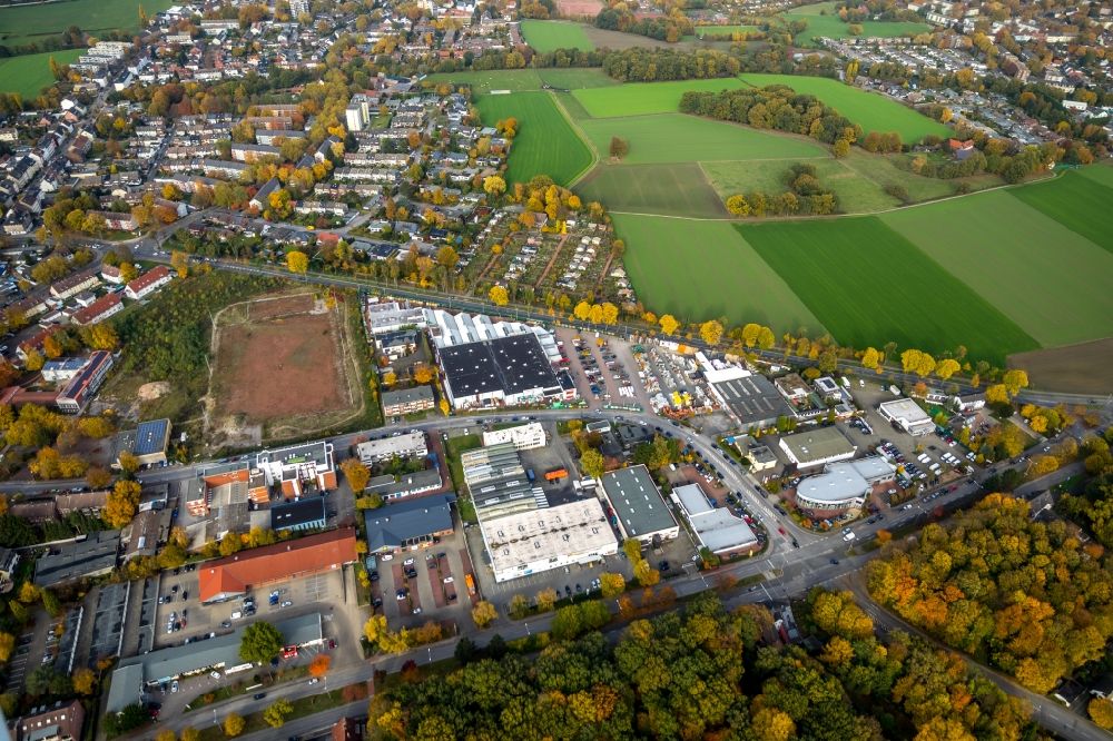 Luftbild Gladbeck - Herbstluftbild Ehemaliger Sportplatz- Fussballplatz am Krusenkamp in Gladbeck im Bundesland Nordrhein-Westfalen, Deutschland