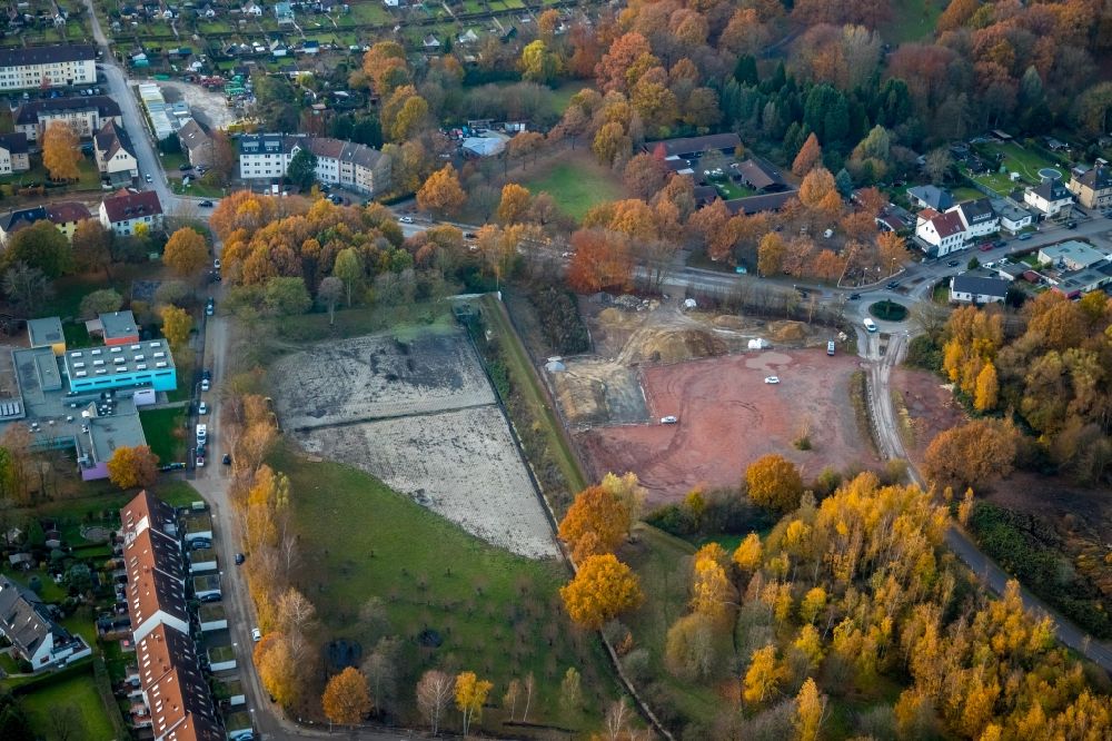 Luftaufnahme Witten - Herbstluftbild Entwicklungsgebiet und Bauland- Brache in Witten im Bundesland Nordrhein-Westfalen, Deutschland
