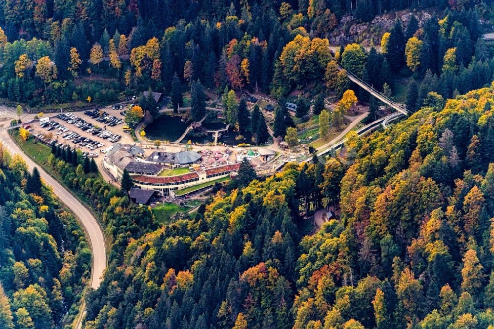 Luftaufnahme Oberried - Herbstluftbild Freizeitzentrum der Sommer-Rodelbahn Steinwasen Park in Oberried im Bundesland Baden-Württemberg, Deutschland