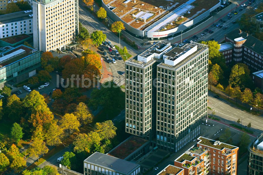 Luftaufnahme Hamburg - Herbstluftbild Hochhaus Commerzbank Tower im Ortsteil Sankt Georg in Hamburg, Deutschland