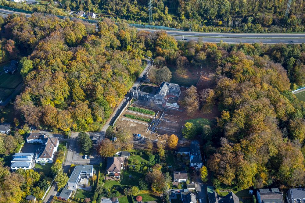 Luftaufnahme Hagen - Herbstluftbild Hohenhof- Jugendstil- Villa des Osthaus Museums am Stirnband in Hagen im Bundesland Nordrhein-Westfalen