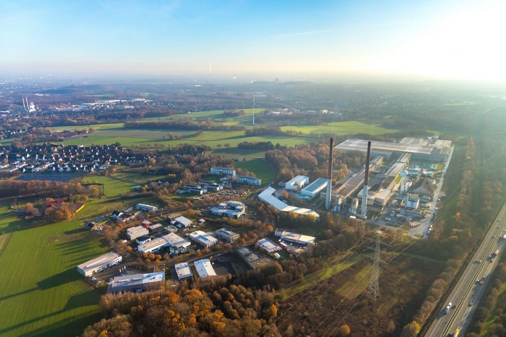 Luftaufnahme Gladbeck - Herbstluftbild Industrie- und Gewerbegebiet in Gladbeck im Bundesland Nordrhein-Westfalen, Deutschland