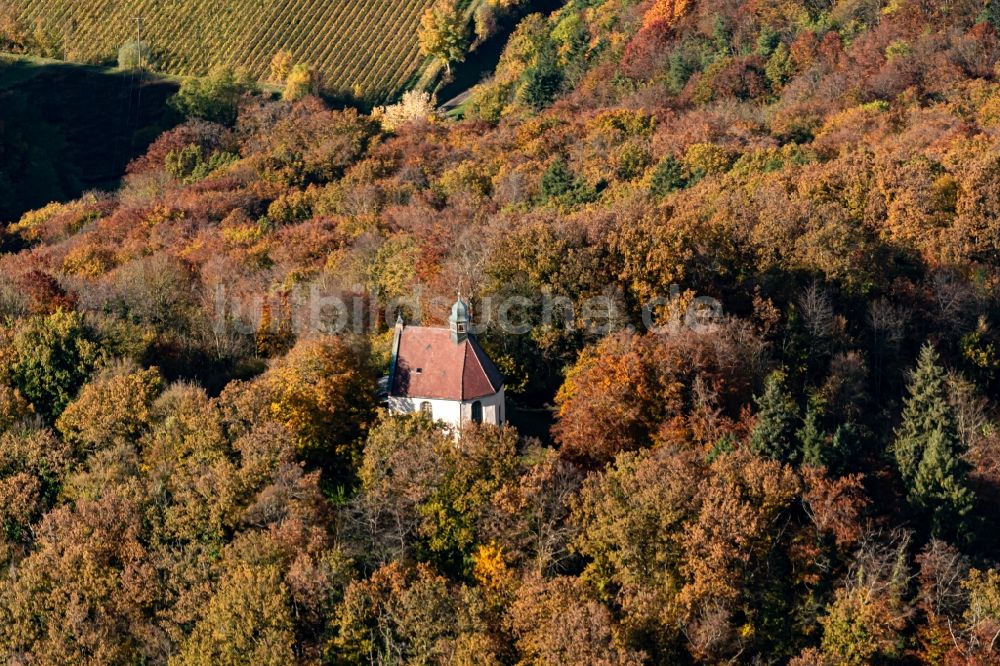 Luftbild Endingen am Kaiserstuhl - Herbstluftbild Kapelle Sankt Katharinen in Vogtsburg im Kaiserstuhl im Bundesland Baden-Württemberg