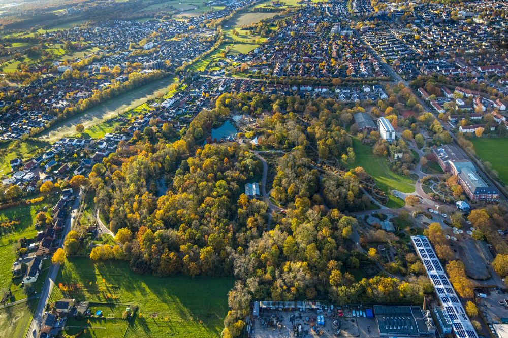 Hamm von oben - Herbstluftbild Maximilianpark in Hamm im Bundesland Nordrhein-Westfalen,, Deutschland