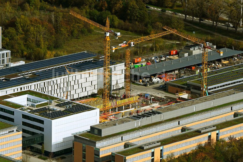 Luftbild München - Herbstluftbild Neubau Betriebshof Kfz-Werkstatt und SWM Ausbildungszentrum in München im Bundesland Bayern, Deutschland