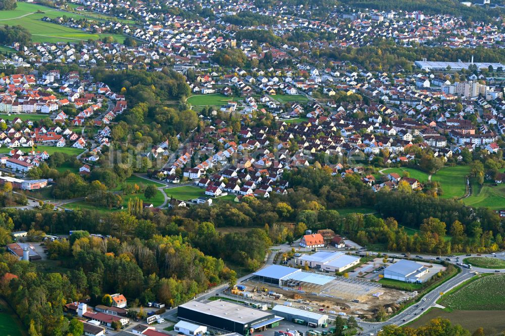 Luftbild Neumarkt in der Oberpfalz - Herbstluftbild Neubau eines Gartencenter in Neumarkt in der Oberpfalz im Bundesland Bayern, Deutschland