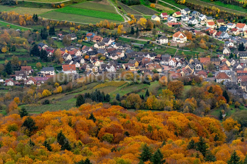 Luftaufnahme Bombach - Herbstluftbild Ortsansicht in Bombach im Bundesland Baden-Württemberg