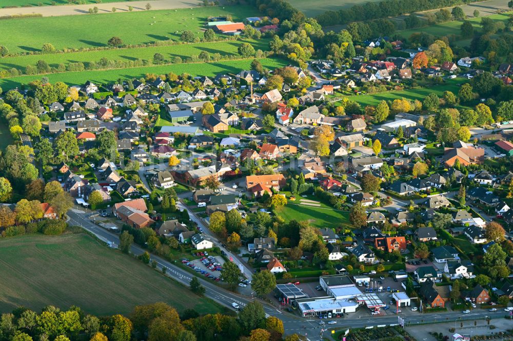 Braak von oben - Herbstluftbild Ortsansicht in Braak im Bundesland Schleswig-Holstein, Deutschland