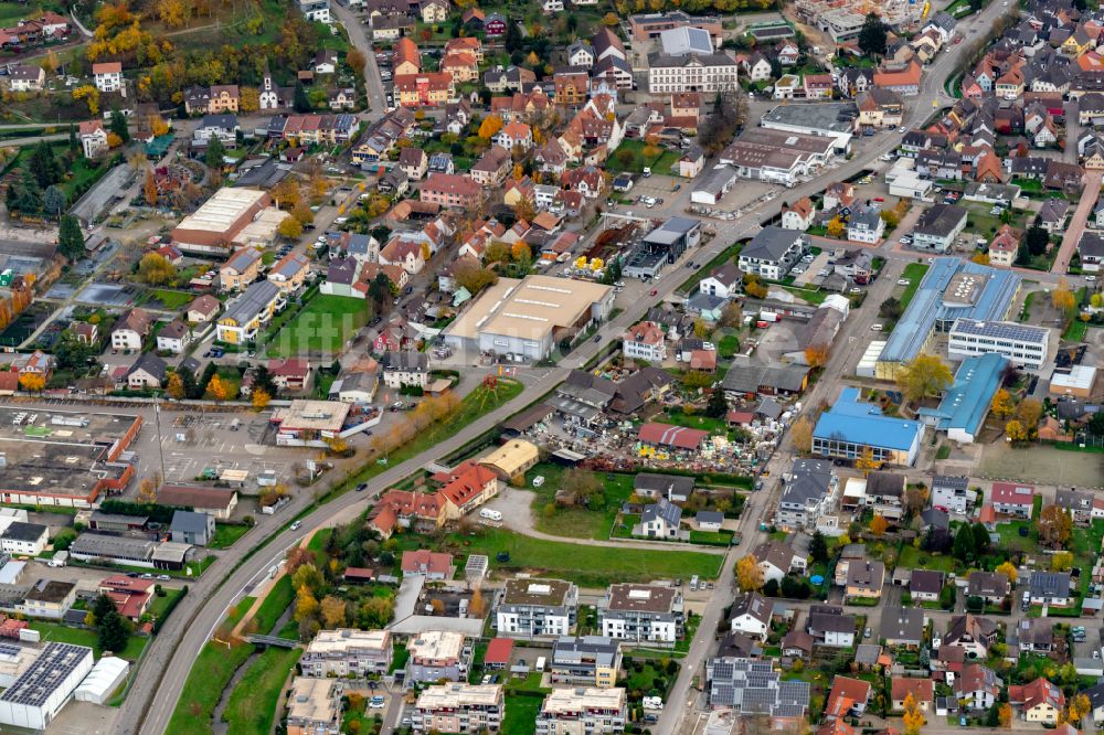 Luftbild Ettenheim - Herbstluftbild Ortsansicht in Ettenheim im Bundesland Baden-Württemberg, Deutschland