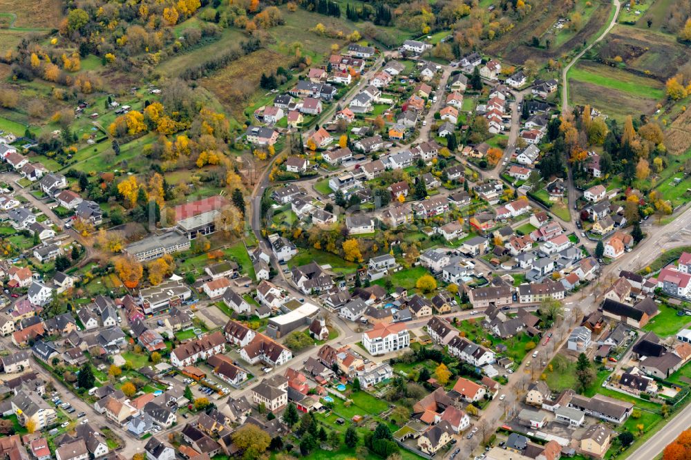 Luftbild Mietersheim - Herbstluftbild Ortsansicht von Mietersheim im Bundesland Baden-Württemberg, Deutschland