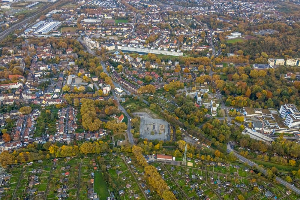 Luftbild Gelsenkirchen - Herbstluftbild Ortsansicht im Ortsteil Neustadt in Gelsenkirchen im Bundesland Nordrhein-Westfalen, Deutschland