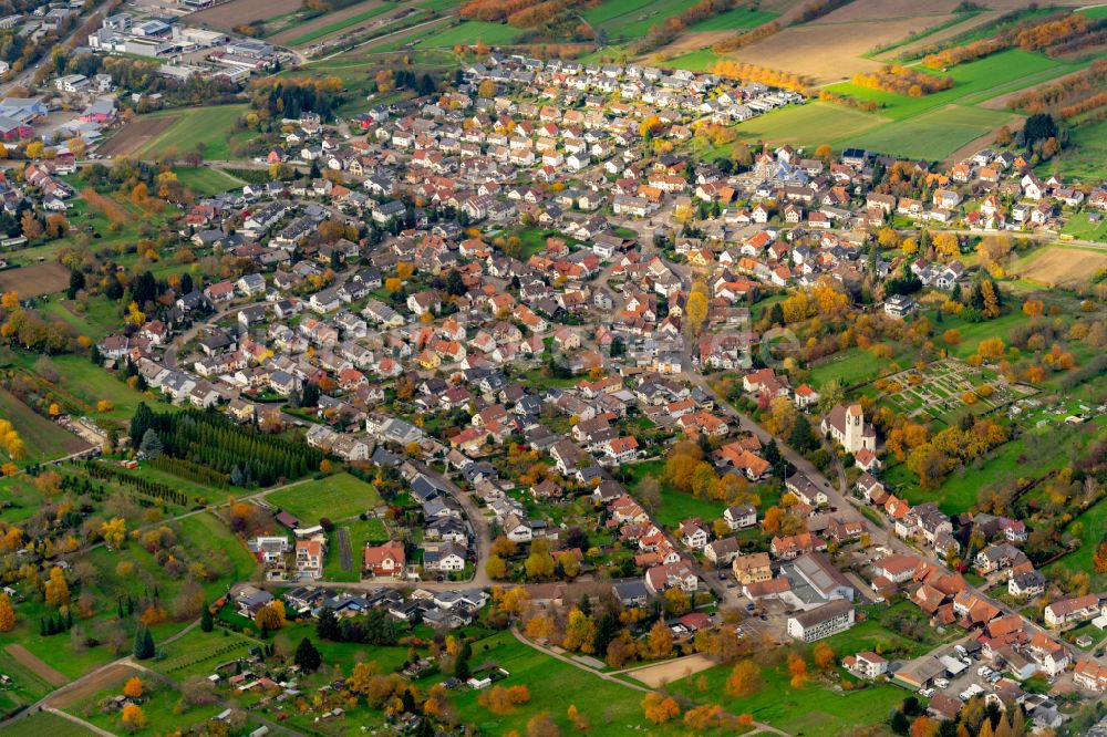 Luftbild Rammersweier - Herbstluftbild Ortsansicht in Rammersweier im Bundesland Baden-Württemberg, Deutschland