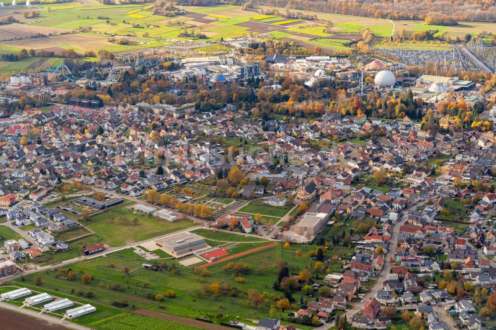 Luftbild Rust - Herbstluftbild Ortsansicht in Rust im Bundesland Baden-Württemberg, Deutschland