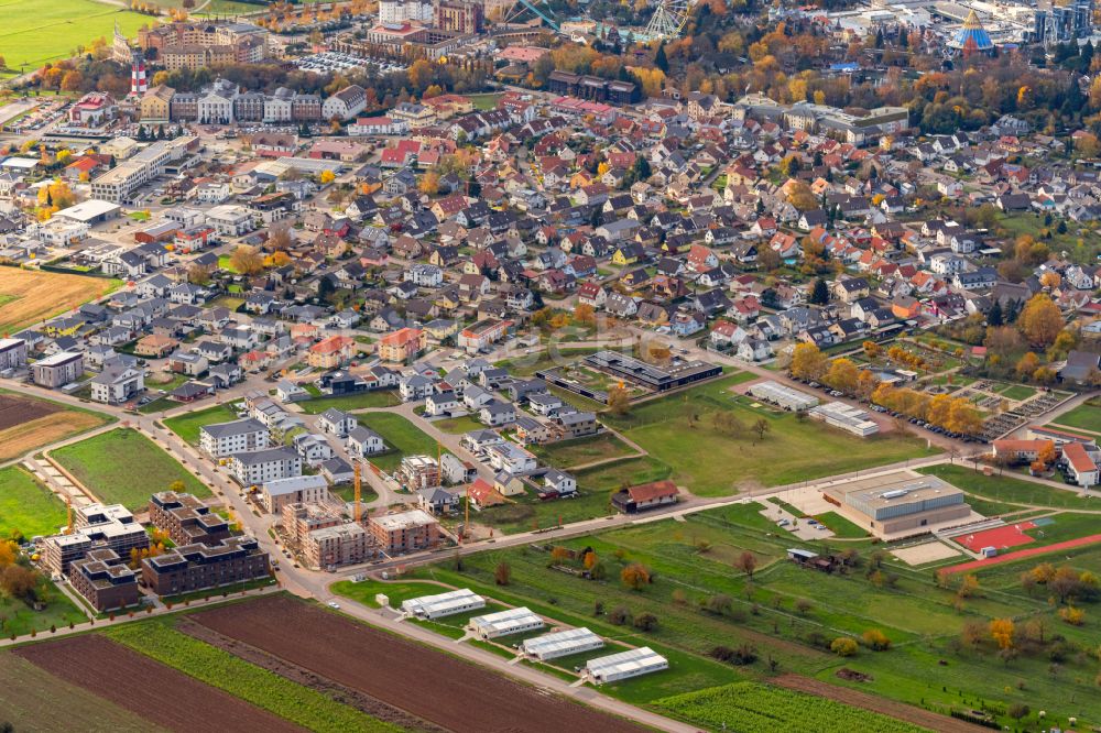 Luftaufnahme Rust - Herbstluftbild Ortsansicht in Rust im Bundesland Baden-Württemberg, Deutschland