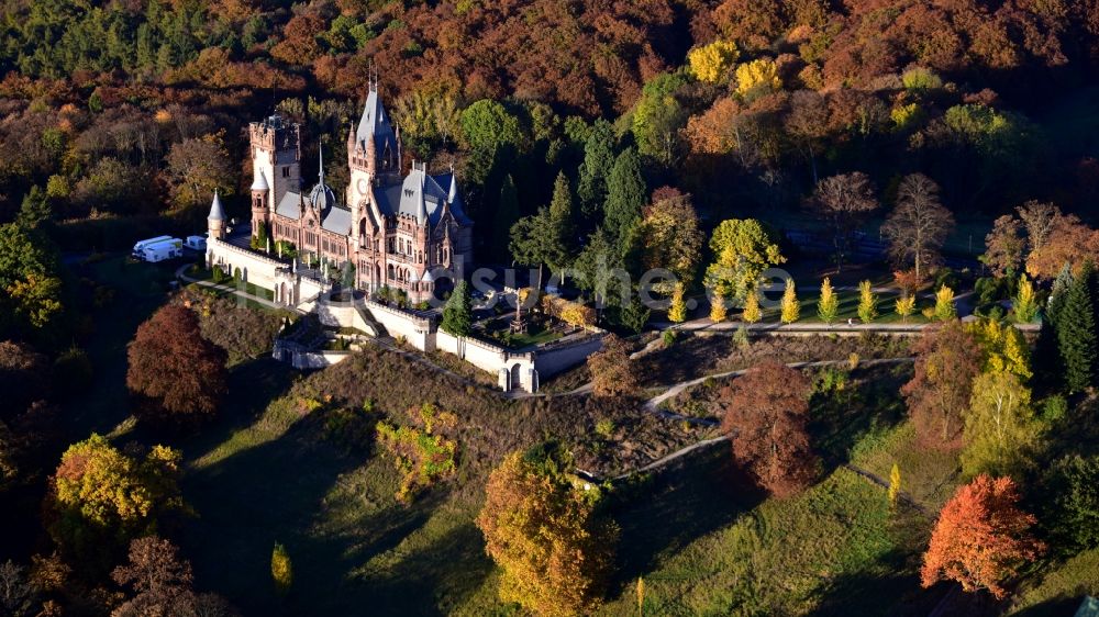 Luftbild Königswinter - Herbstluftbild Schloss Drachenburg in Königswinter im Bundesland Nordrhein-Westfalen