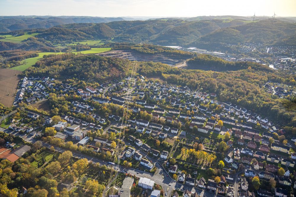 Hohenlimburg aus der Vogelperspektive: Herbstluftbild Stadtansicht in Hohenlimburg im Bundesland Nordrhein-Westfalen, Deutschland