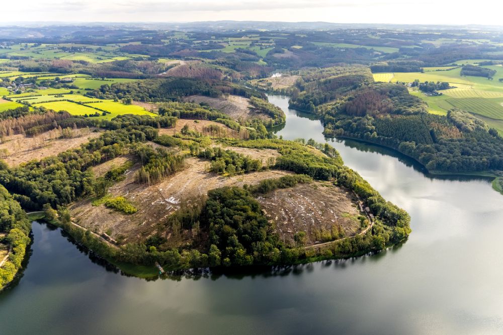 Luftbild Breckerfeld - Herbstluftbild Talsperren - Staudamm und Stausee in Breckerfeld im Bundesland Nordrhein-Westfalen, Deutschland
