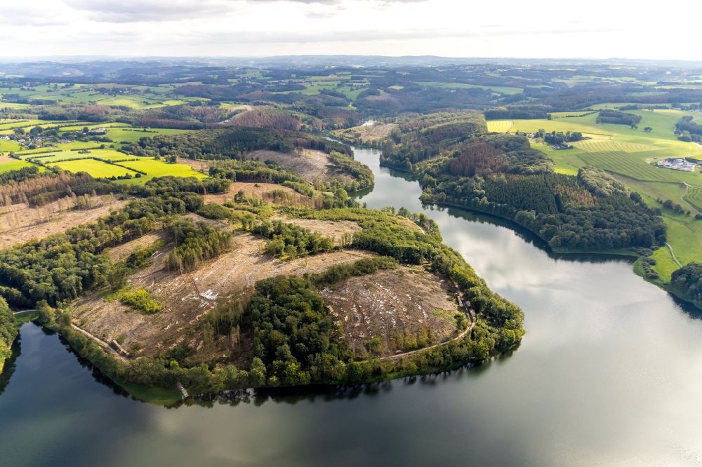 Luftaufnahme Breckerfeld - Herbstluftbild Talsperren - Staudamm und Stausee in Breckerfeld im Bundesland Nordrhein-Westfalen, Deutschland