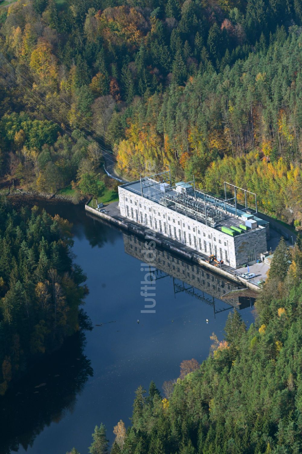 Luftbild Trausnitz - Herbstluftbild Wasserwerk - Hochspeicher Anlage in Tännesberg im Bundesland Bayern, Deutschland