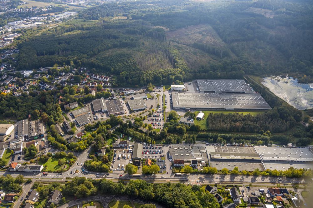 Menden (Sauerland) von oben - Herbstluftbild Werksgelände der Kludi GmbH & Co. KG in Menden (Sauerland) im Bundesland Nordrhein-Westfalen, Deutschland