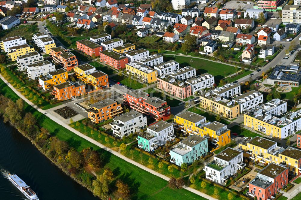 Luftbild Regensburg - Herbstluftbild Wohngebiet der Mehrfamilienhaussiedlung in der Paarstraße in Regensburg im Bundesland Bayern, Deutschland