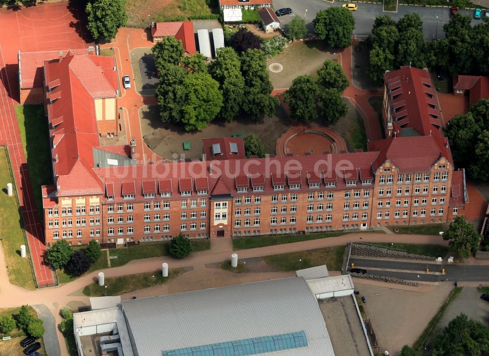 Luftaufnahme Nordhausen - Herder-Gymnasium in Nordhausen im Bundesland Thüringen