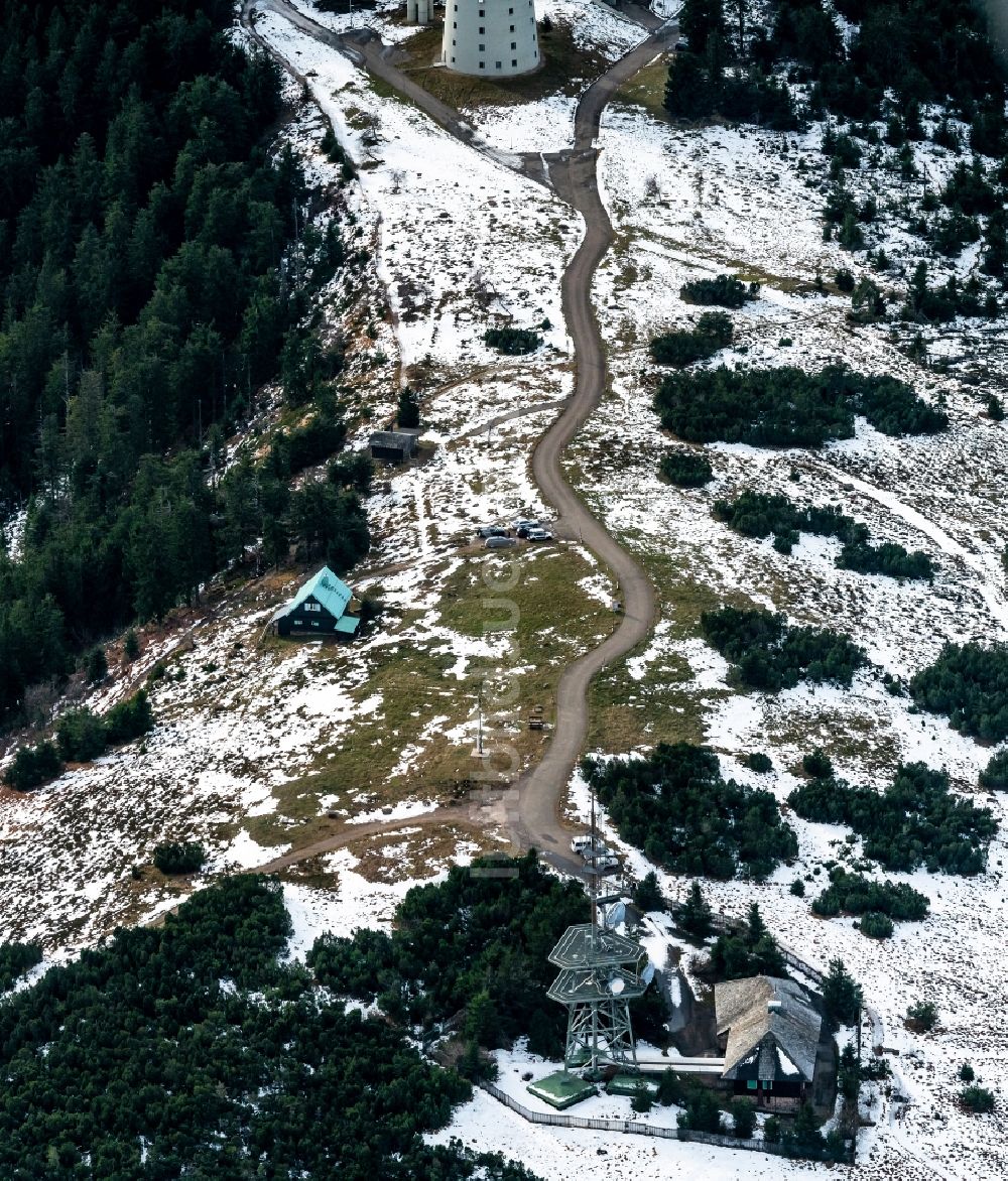 Luftbild Sasbachwalden - Höhenweg Kurvenverlauf einer Wegführung in Sasbachwalden im Bundesland Baden-Württemberg, Deutschland