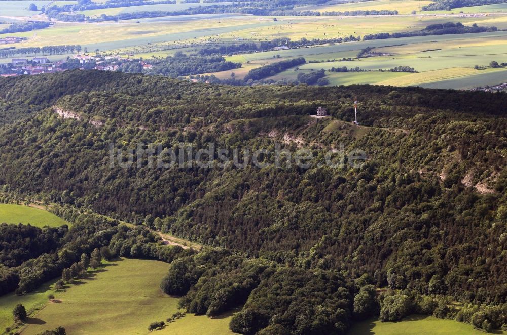 Luftbild Hörselberg-Hainich - Höhenzug Hörselberg im Bundesland Thüringen mit Berggasthof und Funkturm