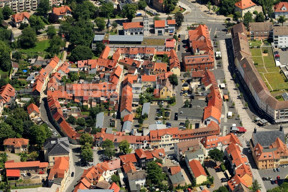 Luftbild Sömmerda - Historische Altstadt von Sömmerda im Bundesland Thüringen