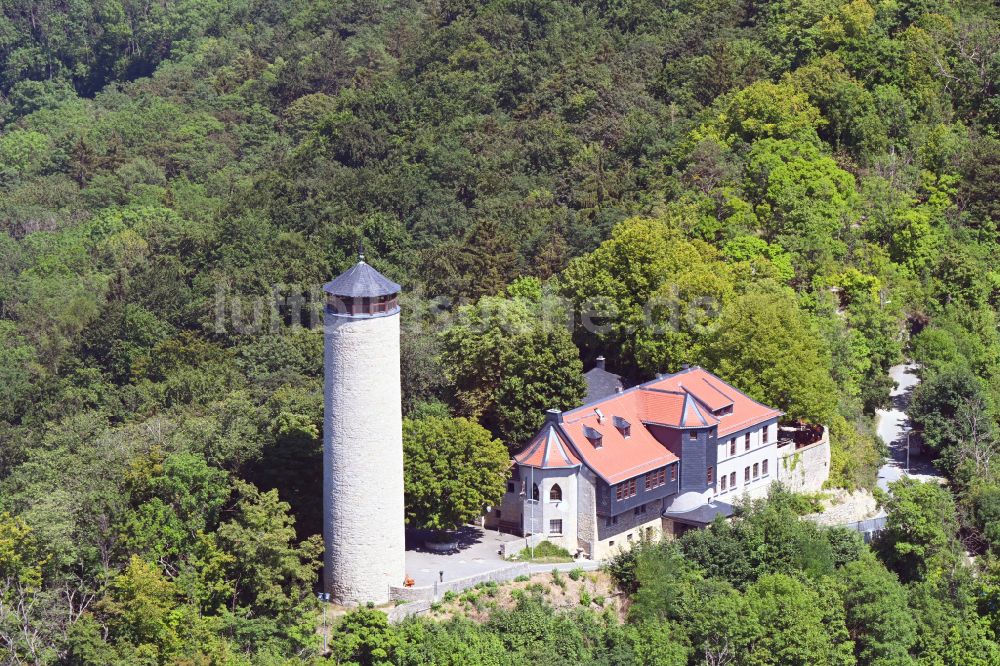 Ziegenhain von oben - Historische Sehenswürdigkeit Fuchsturm in Ziegenhain im Bundesland Thüringen, Deutschland