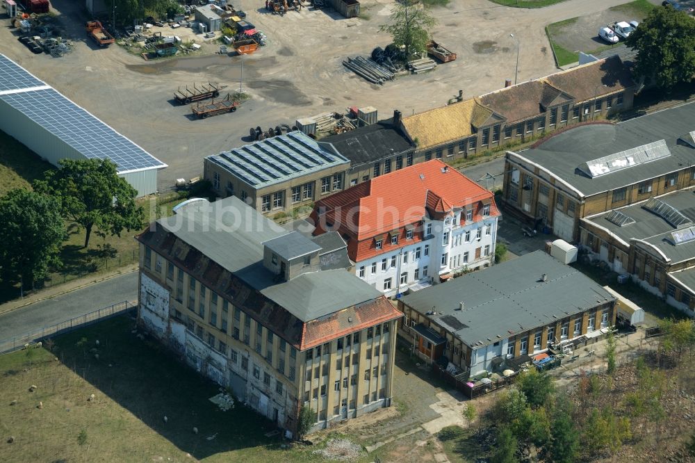 Luftbild Leipzig - Historische Wohnhäuser und Fabriksgebäude im Ortsteil Mölkau in Leipzig im Bundesland Sachsen