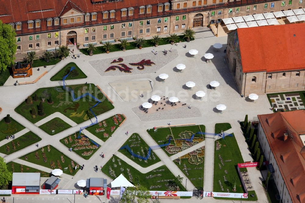 Luftaufnahme Erfurt - Historischer Touristenmagnet Petersberg im Ortsteil Altstadt in Erfurt im Bundesland Thüringen, Deutschland
