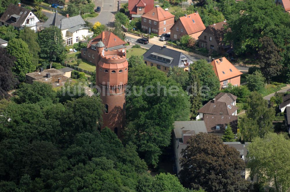 Mölln von oben - Historischer Wasserturm von Mölln