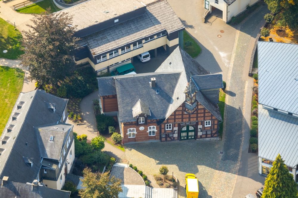 Luftbild Olsberg - Historisches Fachwerkhaus in Olsberg im Bundesland Nordrhein-Westfalen, Deutschland