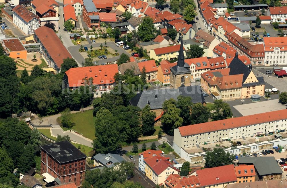 Sömmerda aus der Vogelperspektive: Historisches Stadtzentrum von Sömmerda im Bundesland Thüringen