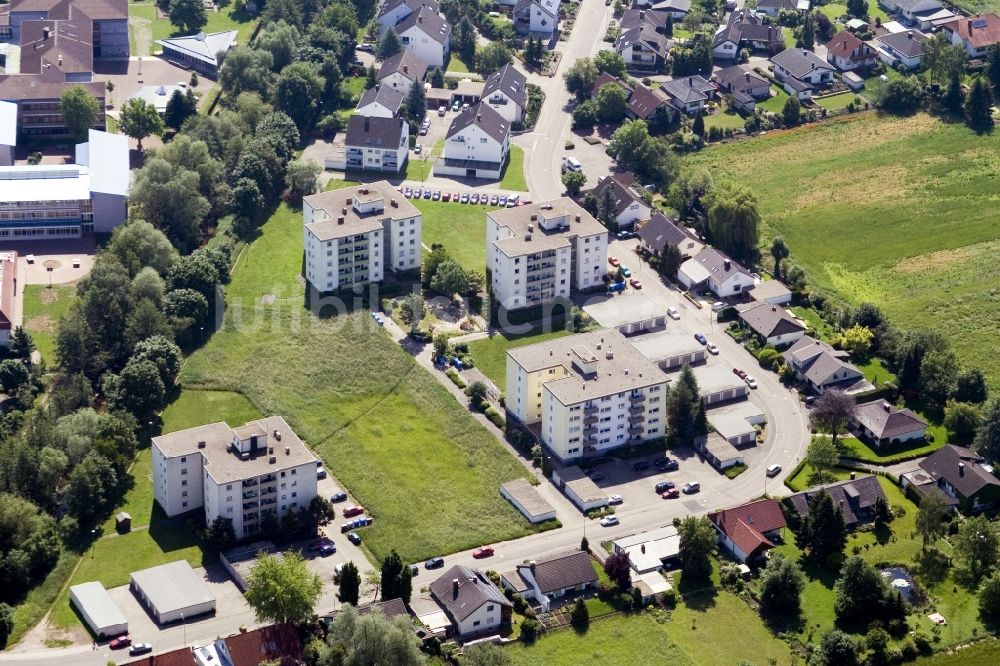 Luftbild Herxheim bei Landau (Pfalz) - Hochhaus- Ensemble der Albert-Detzel-Str. in Herxheim bei Landau (Pfalz) im Bundesland Rheinland-Pfalz