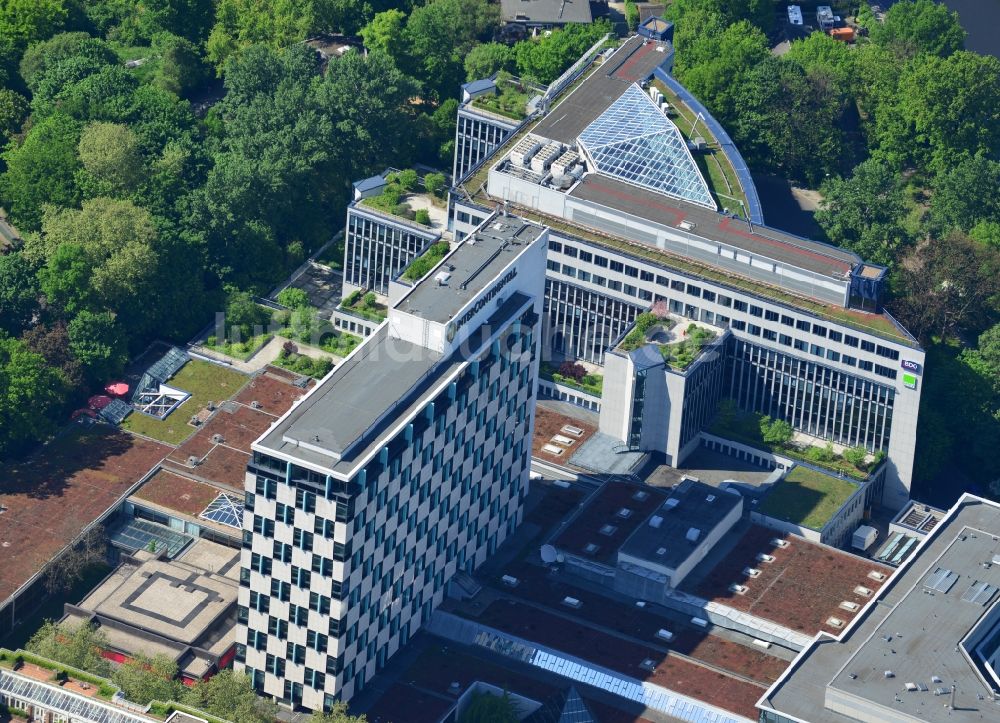 Luftbild Berlin - Hochhaus - Gebäude des Hotel InterContinental in Berlin - Tiergarten