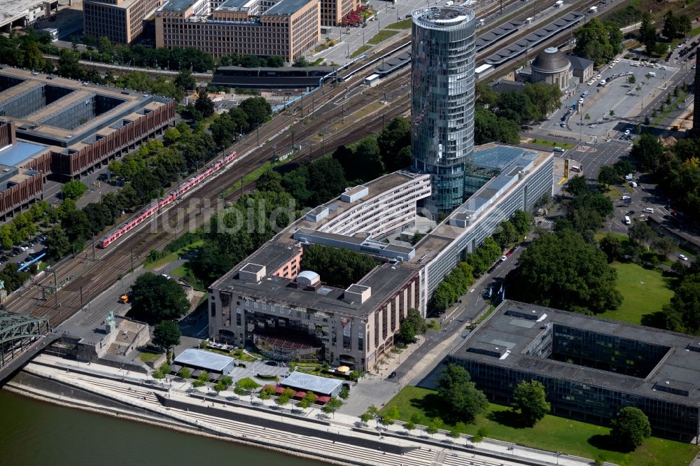 Luftaufnahme Köln - Hochhaus- Gebäude Köln Triangle am Ottoplatz in Köln im Bundesland Nordrhein-Westfalen - NRW, Deutschland