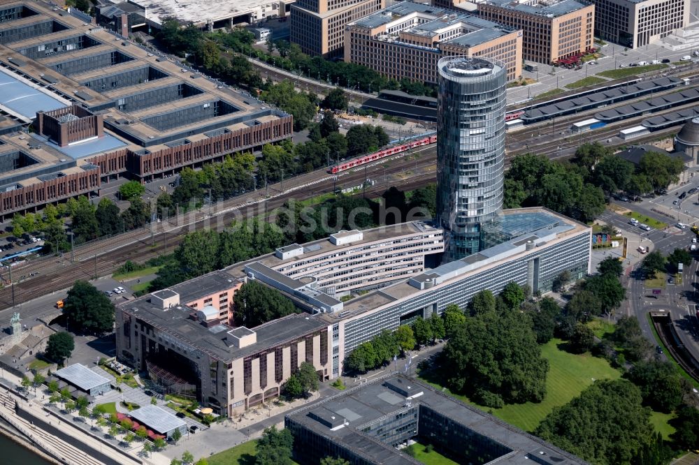 Köln von oben - Hochhaus- Gebäude Köln Triangle am Ottoplatz in Köln im Bundesland Nordrhein-Westfalen - NRW, Deutschland