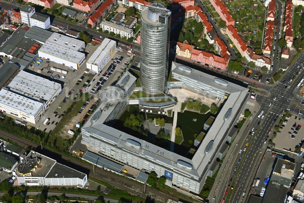 Luftbild Nürnberg - Hochhaus- Gebäude der Nürnberger Versicherungsgruppe an der Ostendstraße in Nürnberg im Bundesland Bayern