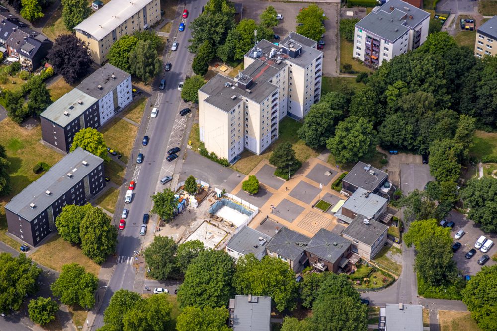 Luftbild Castrop-Rauxel - Hochhaus- Gebäude im Wohngebiet in Castrop-Rauxel im Bundesland Nordrhein-Westfalen, Deutschland
