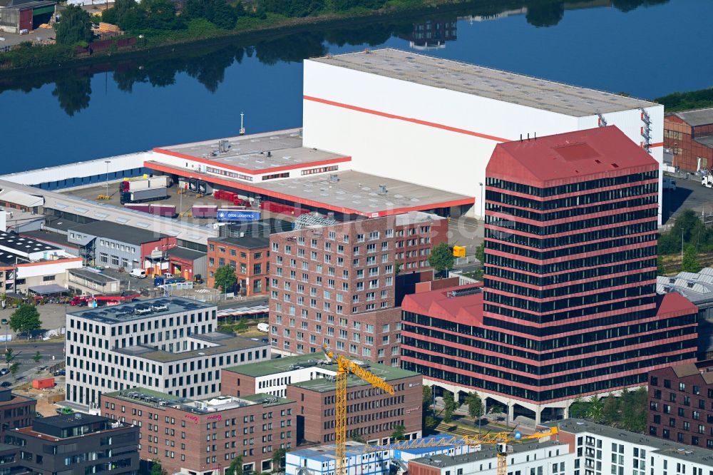 Luftaufnahme Bremen - Hochhaus- Gebäude im Wohngebiet Europahafenkopf in Bremen, Deutschland