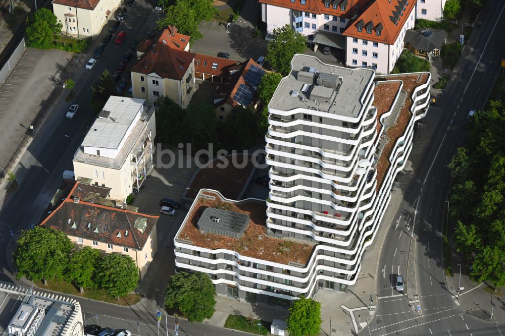 Luftbild Ingolstadt - Hochhaus- Gebäude im Wohngebiet IN-Tower in Ingolstadt im Bundesland Bayern, Deutschland