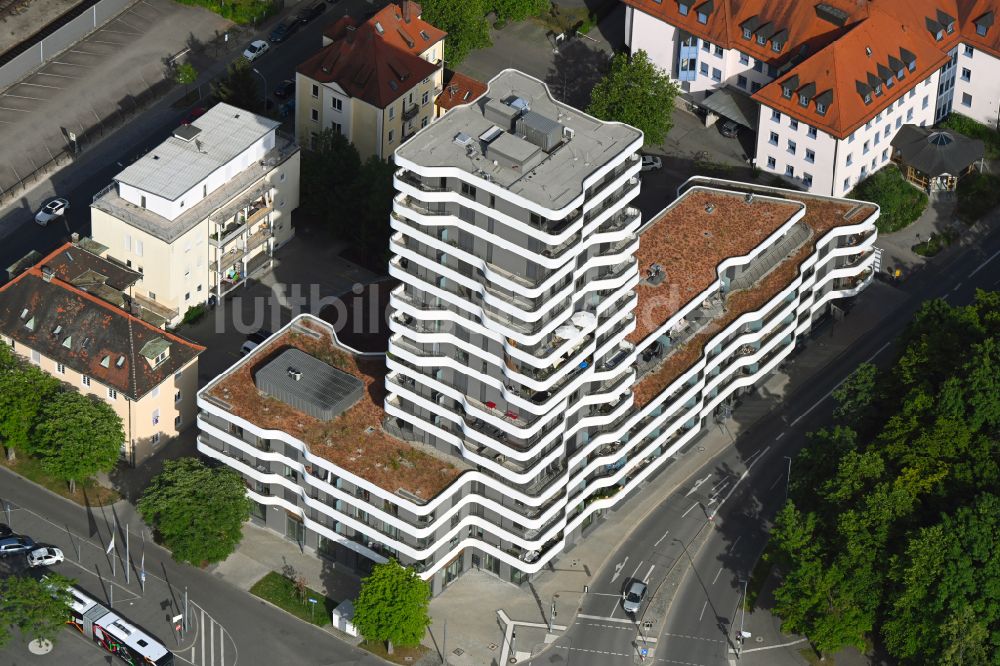 Luftaufnahme Ingolstadt - Hochhaus- Gebäude im Wohngebiet IN-Tower in Ingolstadt im Bundesland Bayern, Deutschland