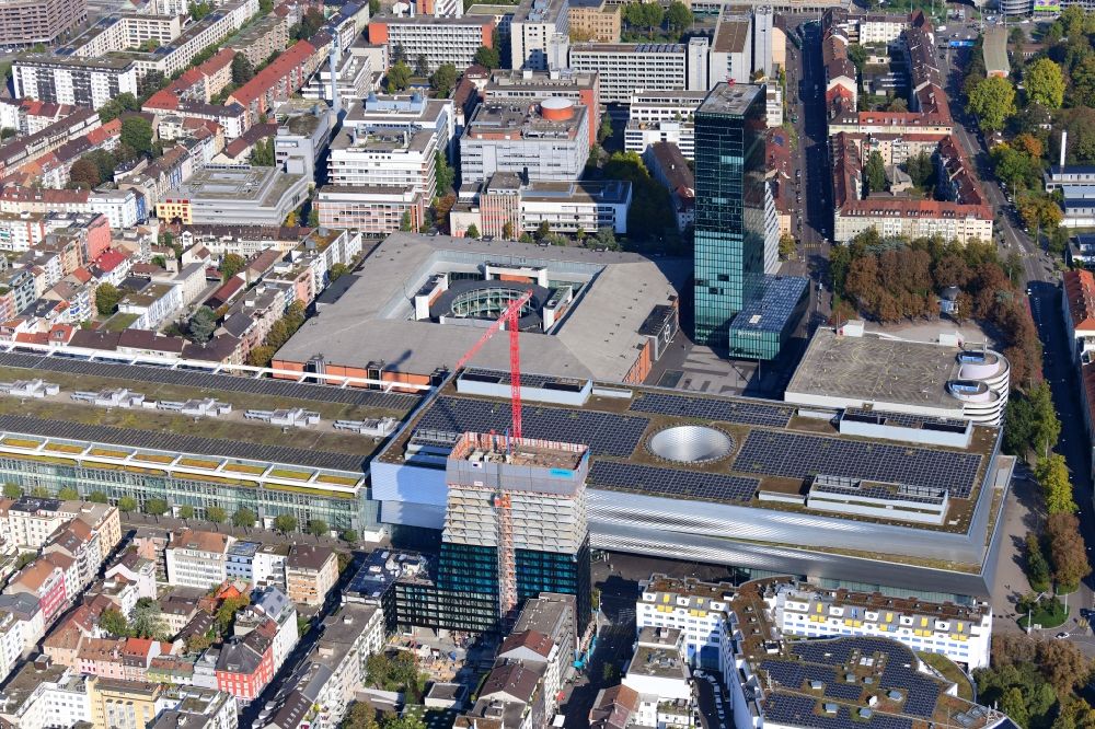 Luftbild Basel - Hochhaus- Neubau Claraturm im Ortsteil Clara in Basel, Schweiz