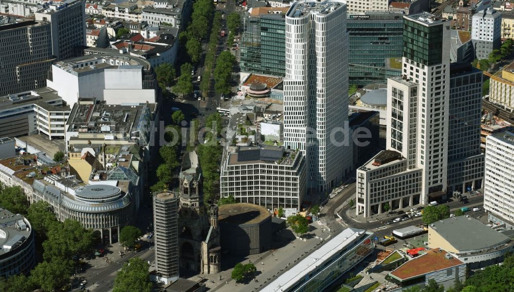Luftaufnahme Berlin - Hochhaus Zoofenster in der City West in Charlottenburg in Berlin