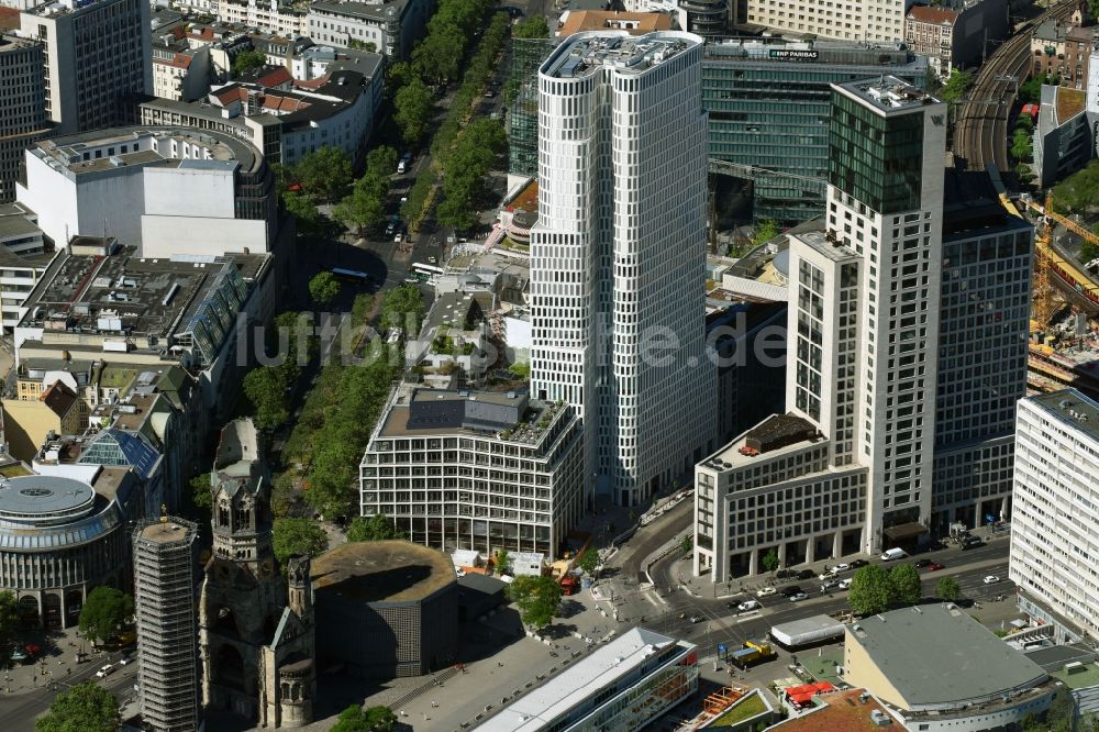 Luftaufnahme Berlin - Hochhaus Zoofenster in der City West in Charlottenburg in Berlin